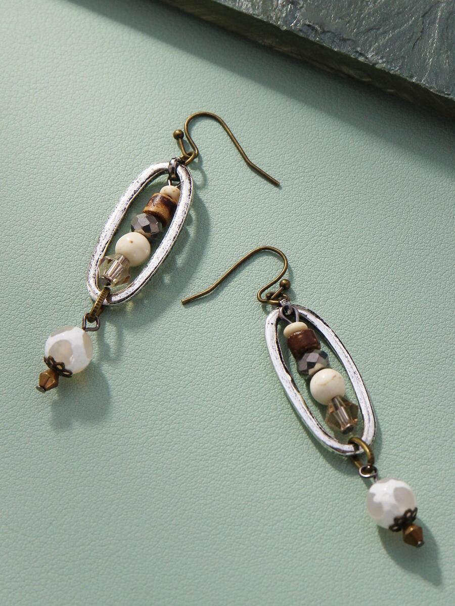 Ball Decor Drop Earrings - Multicolor - View 1