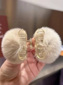 1 kẹp tóc hình bướm mềm mại thời trang cho nữ dễ thương, phụ kiện tóc, kẹp tóc, kẹp hàm, kẹp tóc, đồ dùng học tập, kẹp tóc mùa thu đông cho trang phục đi nghỉ cho phụ nữ - Màu Khaki - Xem 5