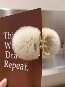 1 kẹp tóc hình bướm mềm mại thời trang cho nữ dễ thương, phụ kiện tóc, kẹp tóc, kẹp hàm, kẹp tóc, đồ dùng học tập, kẹp tóc mùa thu đông cho trang phục đi nghỉ cho phụ nữ - Màu Khaki - Xem 4
