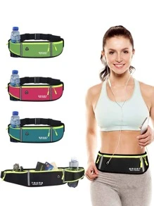 1入組耳機洞細節防水跑步包 - 黑色 - 查看 1