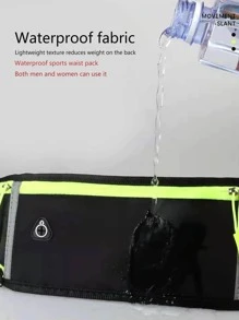 1入組耳機洞細節防水跑步包 - 黑色 - 查看 4