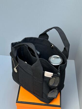 Bolsa de lona con gran capacidad, bolsa de almuerzo para mujeres con varios compartimentos, bolso informal de moda, bolso pequeño para teléfono • Bolso cruzado de mujer de con solapa de piel sintética y correa ajustable • Bolso de estilo japonés