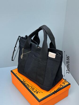 대용량 여성용 런치백 다층 캐주얼 핸드백 패션 스몰 폰백이 있는 캔버스 토트백, 조절 가능한 스트랩이 있는 여성용 인조 가죽 플랩 크로스바디백, 일본 가방