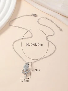 Vòng cổ quyến rũ rắn - Bạc - Xem 4