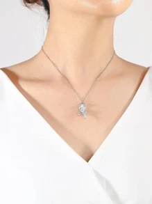 Vòng cổ quyến rũ rắn - Bạc - Xem 2