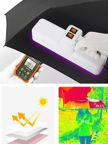 1 pieza Paraguas liso - Burdeos - Ver 10