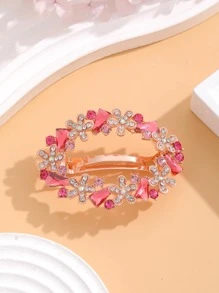 Kẹp tóc trang trí hoa đính đá - Nhiều màu - Xem 1