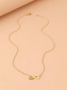 Aomogo 不锈钢项链时尚产品无限符号浪漫满心吊坠链项链女士珠宝礼物