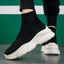 Men Minimalist Slip-On Sock Sneakers, Sporty Outdoor Sneakers
