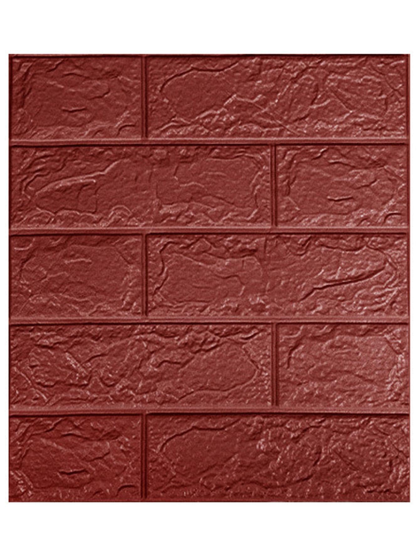 5pcs PE 3D Wall Panel, Modern Anti-collision Wall Sticker For Home - Brown - View 1