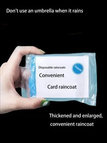 1pc PVC Raincoat, Modern Clear Portable Disposable Raincoat For Outdoor - Green - View 2