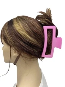 Kẹp tóc màu trơn đơn giản thời trang châu Âu và Mỹ dùng để kẹp, cố định và tạo kiểu tóc cho nữ - Hồng - Xem 1