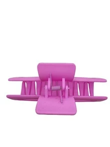 Kẹp tóc màu trơn đơn giản thời trang châu Âu và Mỹ dùng để kẹp, cố định và tạo kiểu tóc cho nữ - Hồng - Xem 2