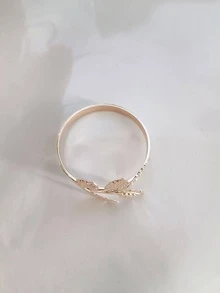 6入組樹葉設計餐巾環 - 粉色 - 查看 4