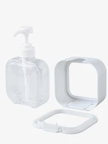 1pc Clear Lotion Dispenser - White - View 4