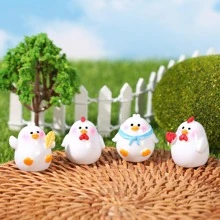4 cái/bộ Phim Hoạt Hình Con Gà Thiết Kế Trang Trí Thủ Công - trắng - Xem 1