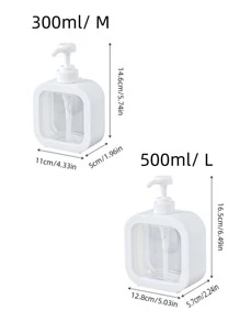 1pc Clear Lotion Dispenser - White - View 5