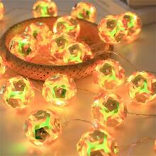 1pc 2M PVC String Light, Modern Flower Design 10LED Extendable Decorative Light For Home Decoration - Yellow - View 3