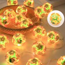 1pc 2M PVC String Light, Modern Flower Design 10LED Extendable Decorative Light For Home Decoration - Yellow - View 4