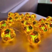 1pc 2M PVC String Light, Modern Flower Design 10LED Extendable Decorative Light For Home Decoration - Yellow - View 6