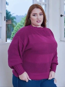 Women Sweaters - Màu tím - Xem 3