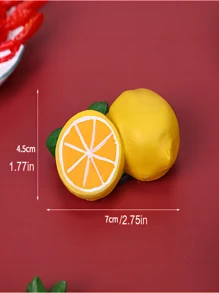 1pc Lemon Shaped Fridge Magnet - Yellow - View 4