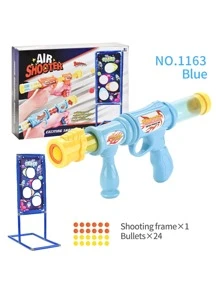 1set Plastic Shooting Game Toy Set, Funny Airgun Design Creative Toy For Kids - Blue - View 1