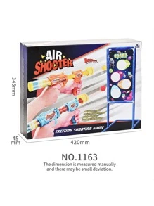 1set Plastic Shooting Game Toy Set, Funny Airgun Design Creative Toy For Kids - Blue - View 8