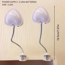 1 pieza mini ABS Libro moderno blanco Luz de lectura con abrazadera para casa - Blanco - Ver 5