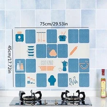 1pc Waterproof PVC Wall Sticker, Fashionable Letter Graphic Oil-proof Wall Decal For Kitchen - Multicolor - View 4
