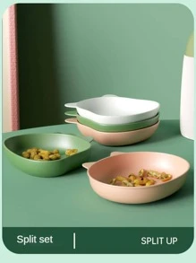 1pc Cartoon Animal Shaped Food Plate - Green - View 9