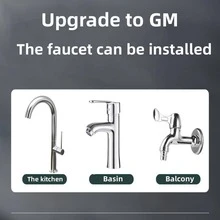 1pc Copper Faucet Extender, Modern Multifunction Faucet Filter For Kitchen - Silver - View 3