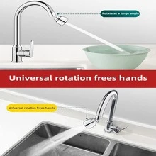 1pc Copper Faucet Extender, Modern Multifunction Faucet Filter For Kitchen - Silver - View 5