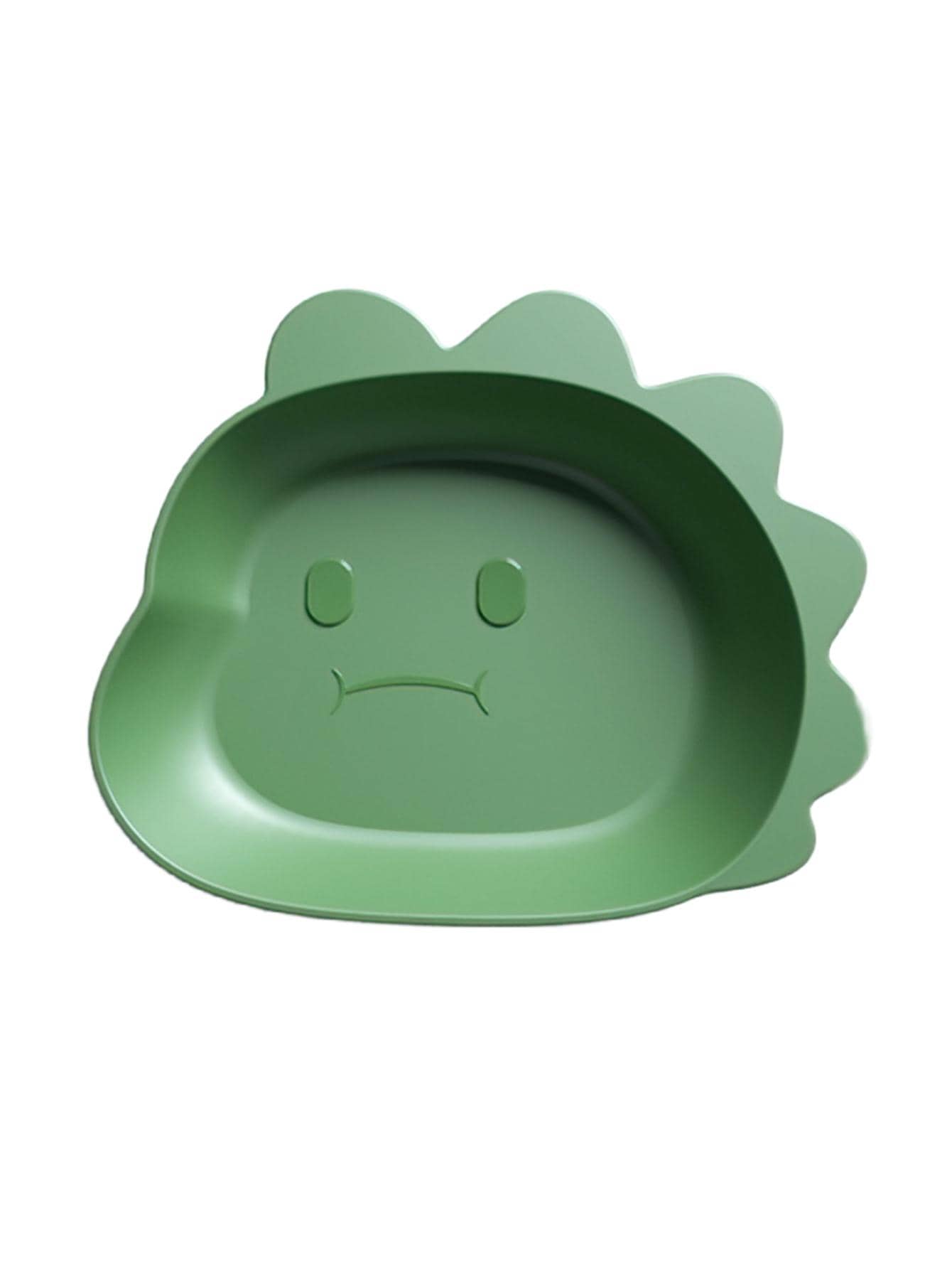 1pc Cartoon Animal Shaped Food Plate - Green - View 1