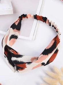 Banda de pelo con estampado - Verde Oscuro - Ver 5