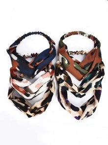 Banda de pelo con estampado - Verde Oscuro - Ver 2