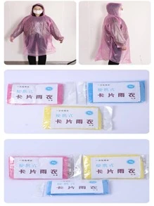 1 pieza Ropa de lluvia portátil desechable