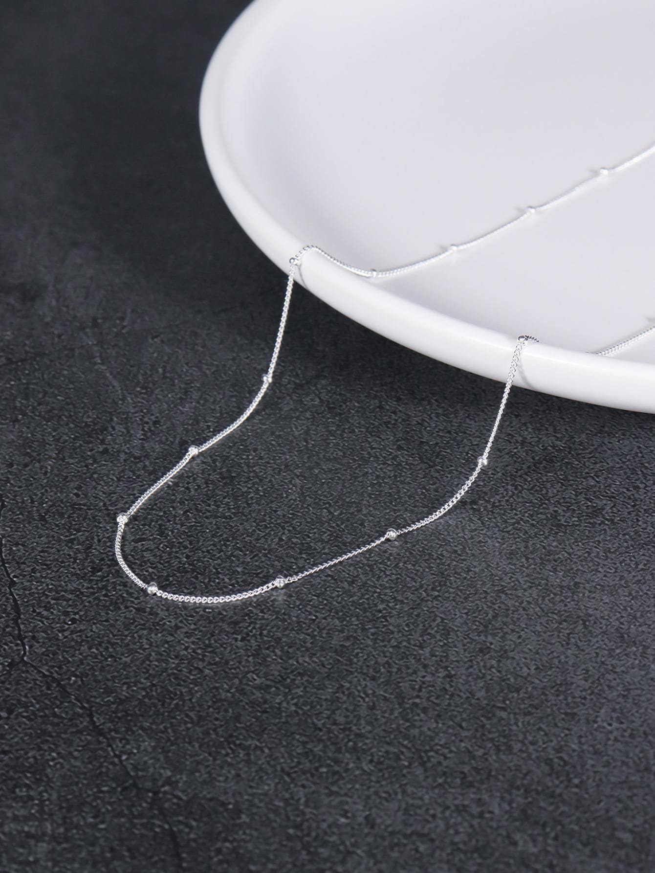 極簡純銀鏈條樣式項鍊