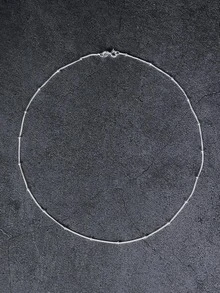 極簡純銀鏈條樣式項鍊