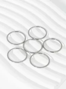 6pcs/set Minimalist Ring - 6-piece Set - View 2