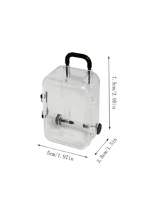 1 hộp đựng đồ trang sức di động trong suốt - Trong sáng - Xem 4