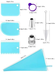 58pcs Piping Nozzle & Pastry Bag Set - Silver - View 4