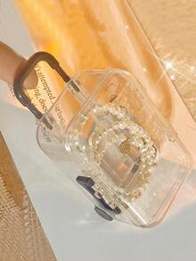 1 hộp đựng đồ trang sức di động trong suốt - Trong sáng - Xem 2