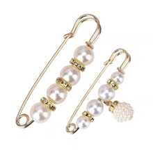 2入組人造珍珠裝飾別針 - 黑色 - 查看 3