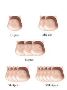 1入組卡通熊形餐飲盤子 - 白色 - 查看 2