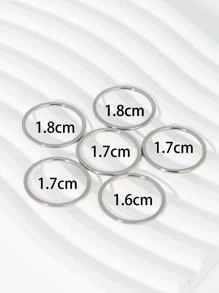 6pcs/set Minimalist Ring - 6-piece Set - View 6