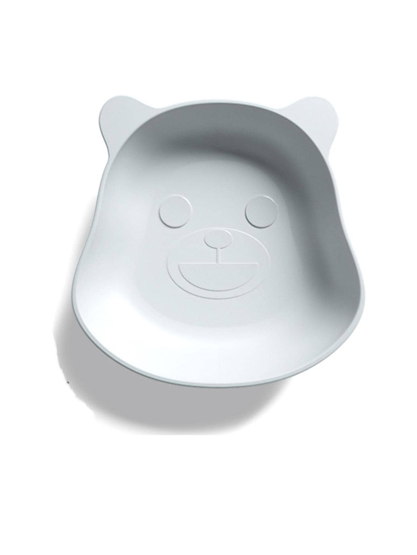 1入組卡通熊形餐飲盤子 - 白色 - 查看 1