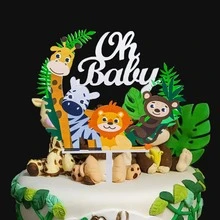 1pc Oh Baby Large Size Acrylic Cake Topper For Baby Shower - Multicolor - View 4
