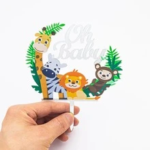 1pc Oh Baby Large Size Acrylic Cake Topper For Baby Shower - Multicolor - View 6