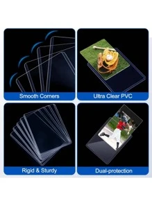 25pcs Large Size Vertical Transparent Photo Protective Covers For Star Albums, Small Cards And Postcards - Clear - View 6